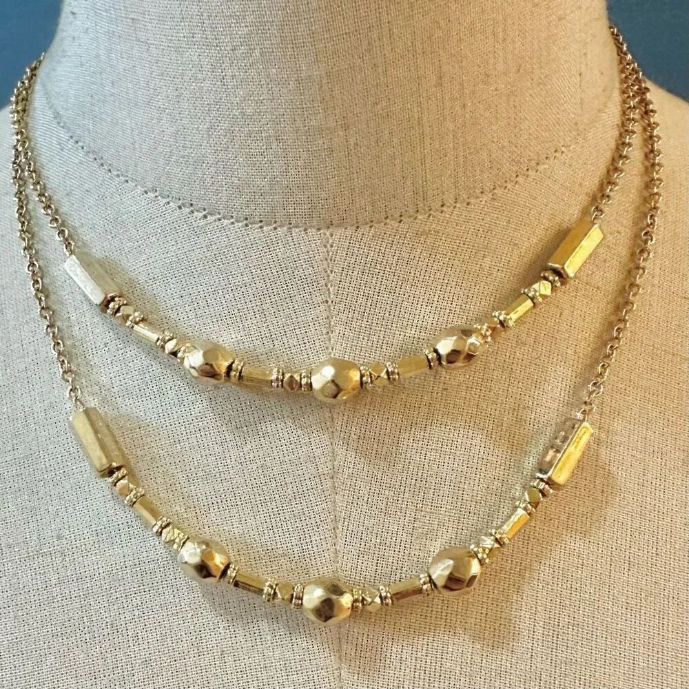 Cookie Lee long gold tone necklace